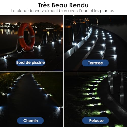 Eclairage pour chemins et spots solaires étanches IP68 contre le noir - 6