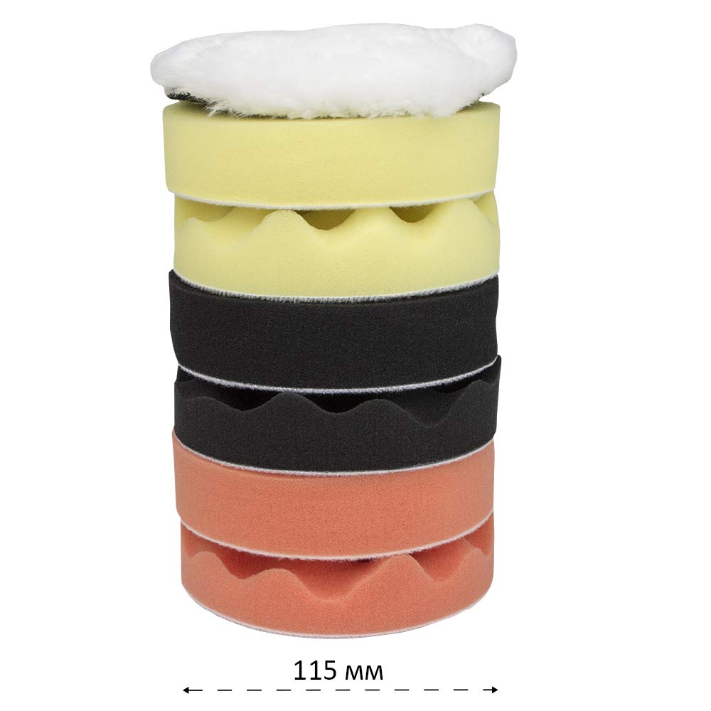 NEXTOOLMPS-73115 Polishing Sponges, 7 Pieces Buffing Polishing Pad Set - 80 mm