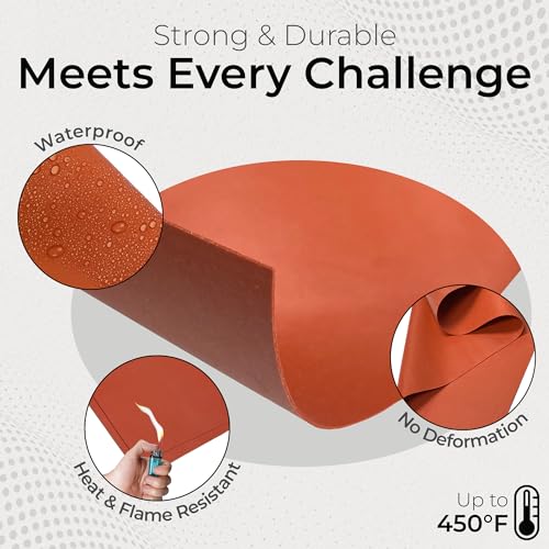 Image of Exactly Rubber Red Commercial Grade Silicone Sheet - 1 /64 x 9 inch x 24 inch 60A Durometer, Made in The USA
