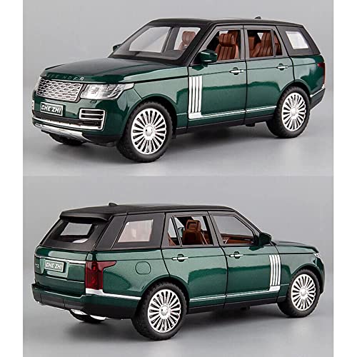 Image of Metal Pull Back Diecast Car Suv 1:24 Big Refender Pull Back Car Model With Sound Light Boys Gifts Toys For Kids?Pack Of 1?, Multicolor