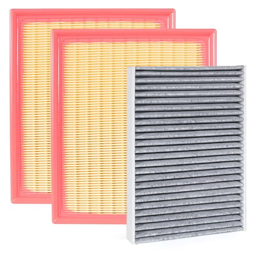 Image of Engine Air Filter & Cabin Air Filter Combo Kit Compatible with 2022-2025 Toyota Tundra, 2023-2025 Toyota Sequoia 3.4L V6, Replaces 17801-F4010, 17801F4010, 87139-0C010, 871390C010