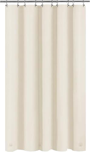 Vista 233 de Barossa Design - Forro de cortina de PEVA para ducha, calidad prémium, sin olor químico, no contiene PVC ni BPA, ligero, tamaño estándar, con 3 Gris