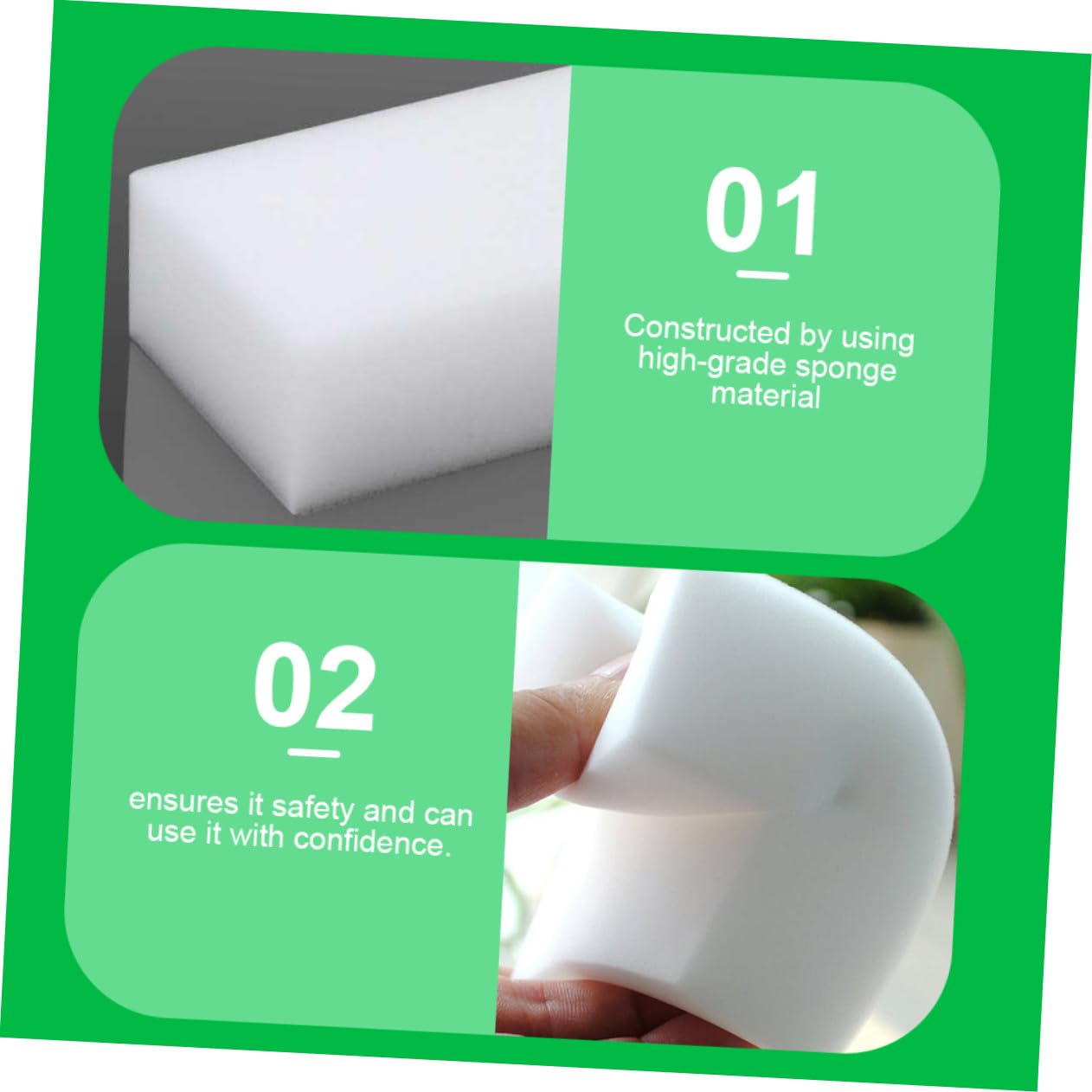 Gomme de Nettoyage 20 Pièces Éponge Blanche pour Vaisselle