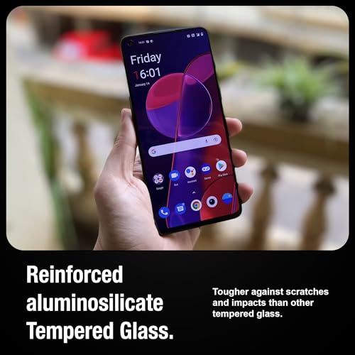 Image of Supershieldz NeoGuard HD+ Tempered Glass Screen Protector Guard for OnePlus 9rt 5G, 9H Hardness, Edge-to-Edge, Military Grade Protection, Easy Installation Kit