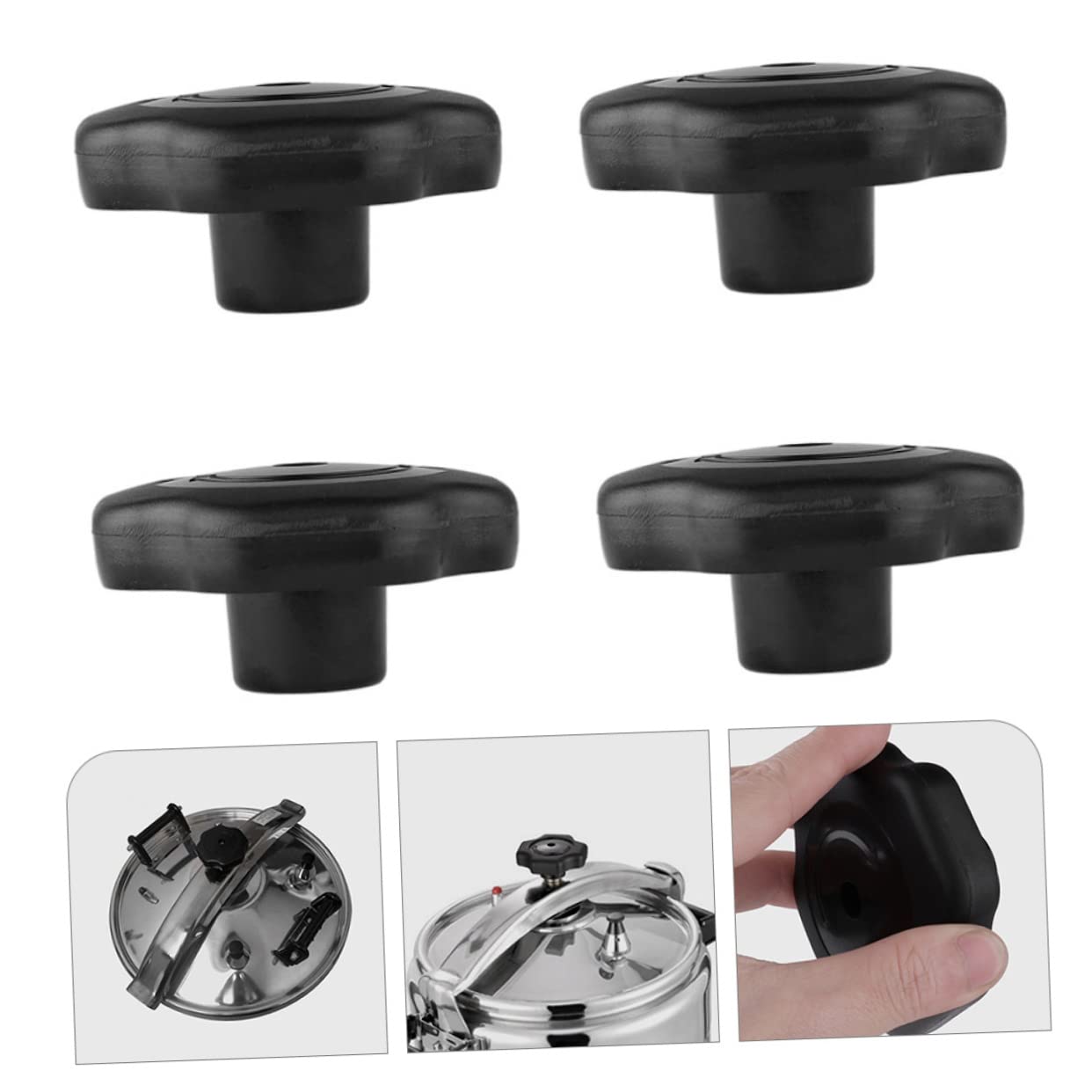 SOLUSTRE Perilla de Plástico para Ollas a Presión de 17 Mm Interruptor Giratorio y Función Antiexplosión, Accesorio Seguro para Tapas de Cacerolas