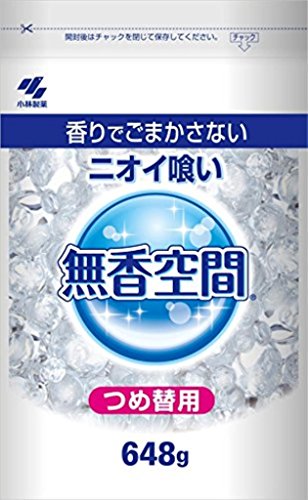 (まとめ買い)小林製薬 消臭剤 無香空間 特大 詰め替えパウチ 648g 【×40セット】