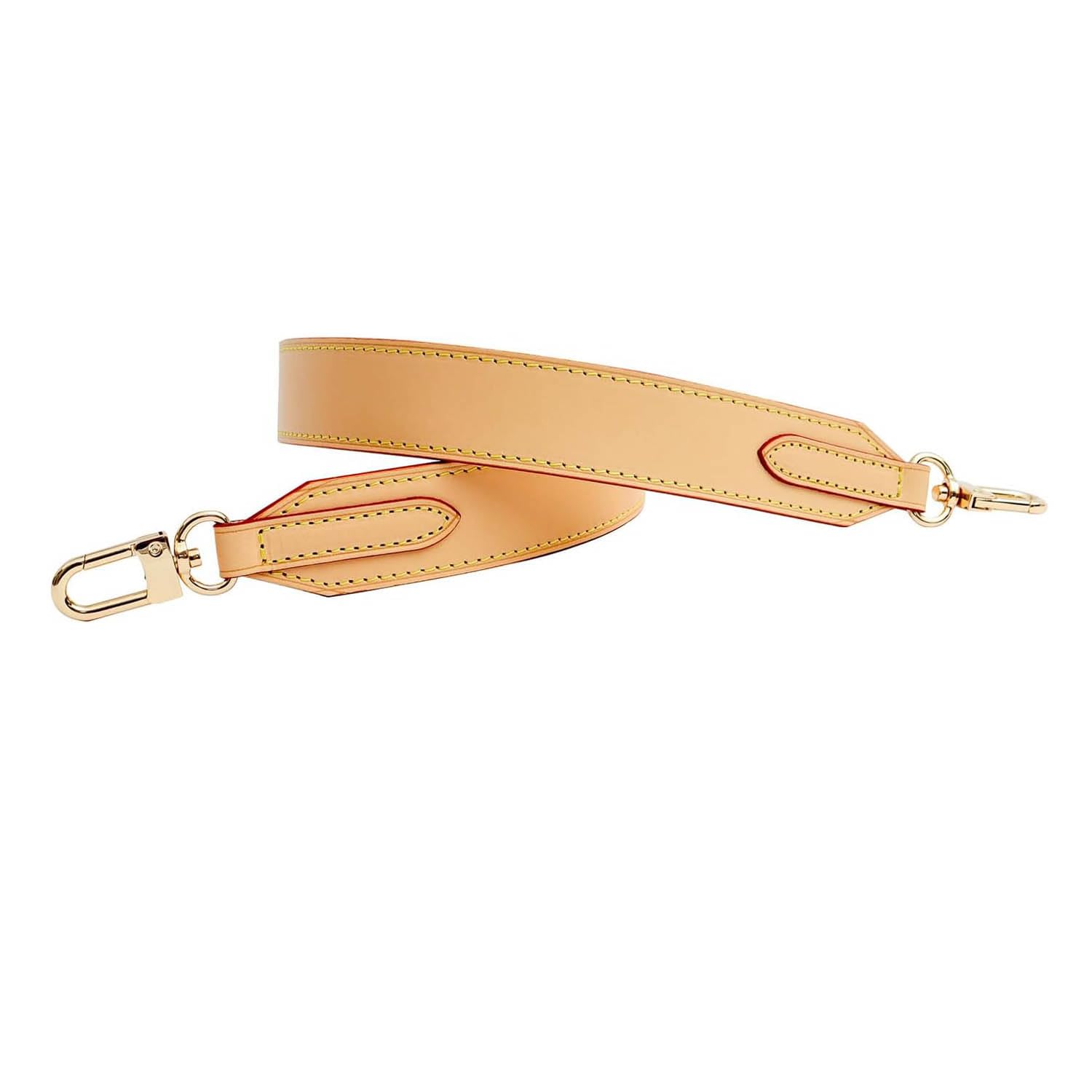 Breit Schulterriemen Beige Echte Leder Taschengurt Handtaschenriemen Tragerieme 30 mm Kompatibel mit Monogram Azur Graceful mm,pm,Artsy (Vachetta Leather Strap-96)