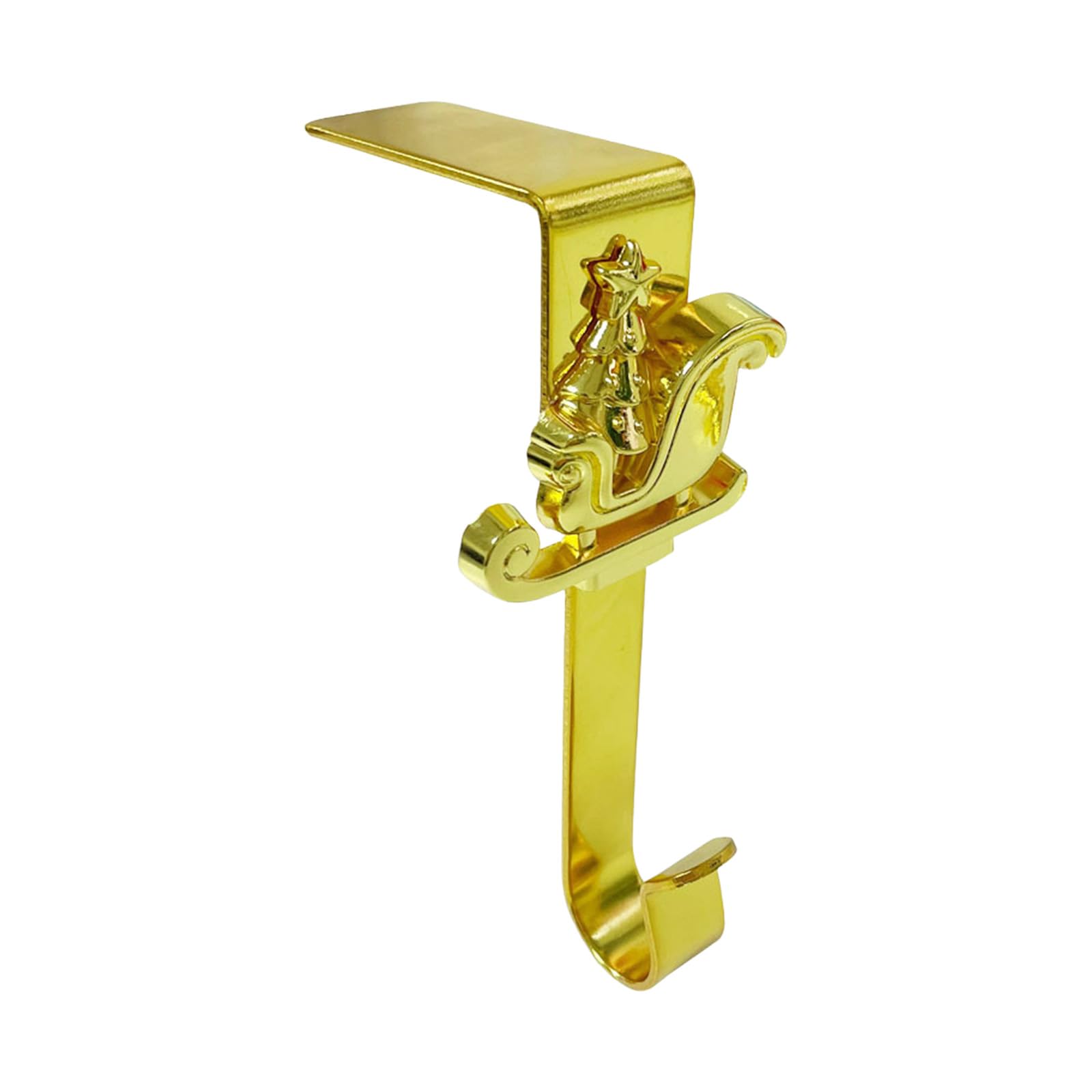 APGLSXY Sturdy Metal Holiday Decors Hook Golden Stocking Hanger Installation Tools Required Wall Mount Decorsative Hook for Holiday Decors