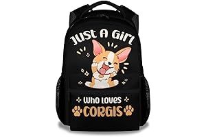 Corgi Cartoon School Backpack for Girls on the Go