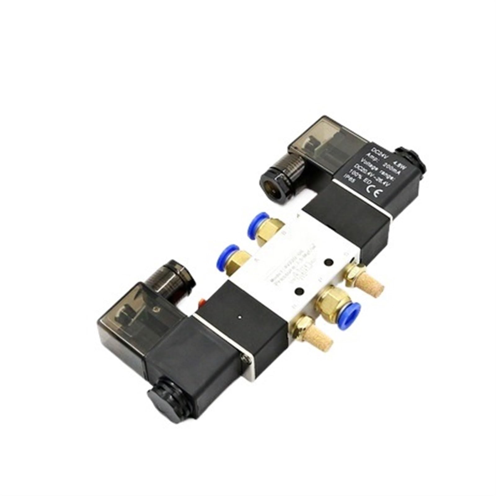 Électrovanne pneumatique en alliage durable avec raccords 4 mm
