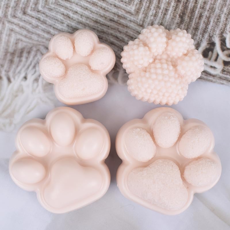 FirstTry Keychain Mold I Cat Dog Paw Shape Casting Silicone Epoxy Mould I for Handmade DIY Pendant Necklace Jewelry Resin Clay Aroma Beads Car Freshie Art Craft Projects Home Décor (D) 3
