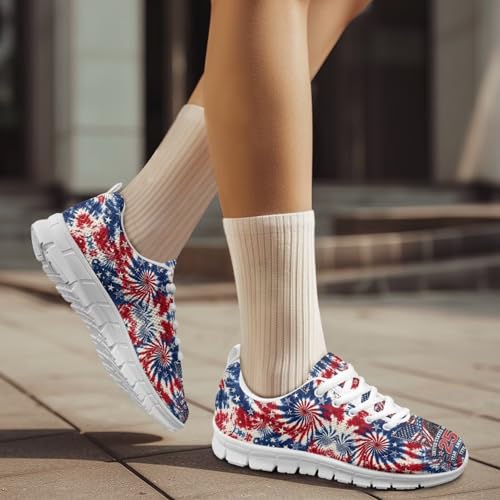 Image of GIFTPUZZ Mens Lace Up Athletic Trainers Running Sneakers Wedge Breathable Gym Lightweight Sports Tennis Shoes