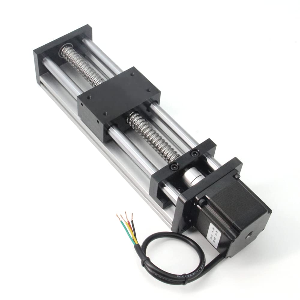 1 x efektywna podróż śruba kulowa o długości 150 mm SFU1605 z silnikiem krokowym NEMA23 do DIY części routera CNC X Y Z, liniowy siłownik stopniowy i drukarka 3D (rozmiar: 150 mm)