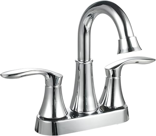 SOLVEX SP-40007 - Grifo de baño de 2 asas juego central de 4 pulgadas grifo de baño de 3 agujeros grifo mezclador de lavabo con mango de palanca