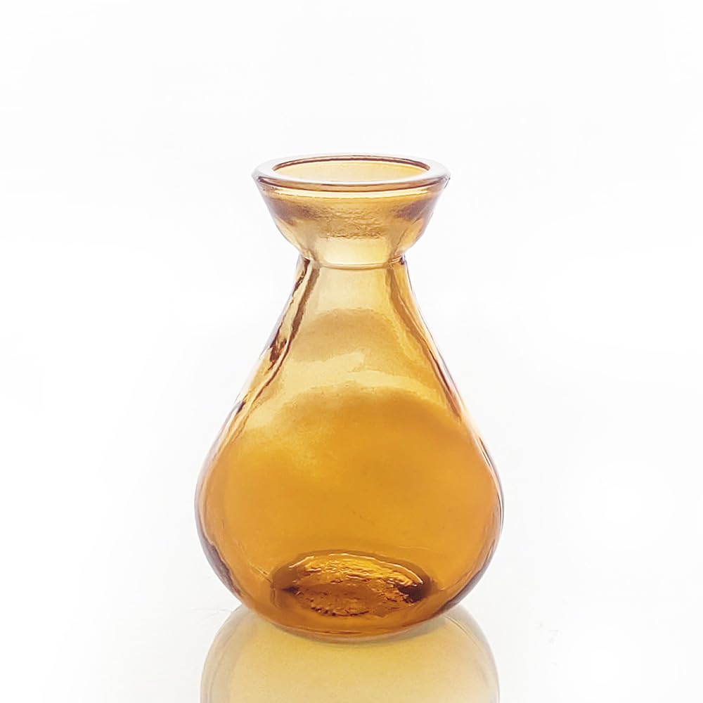 Grehom Gold Recycled Glass Bud Vase (Set Of 2) - Classic; 10 Cm Vase (Gold)
