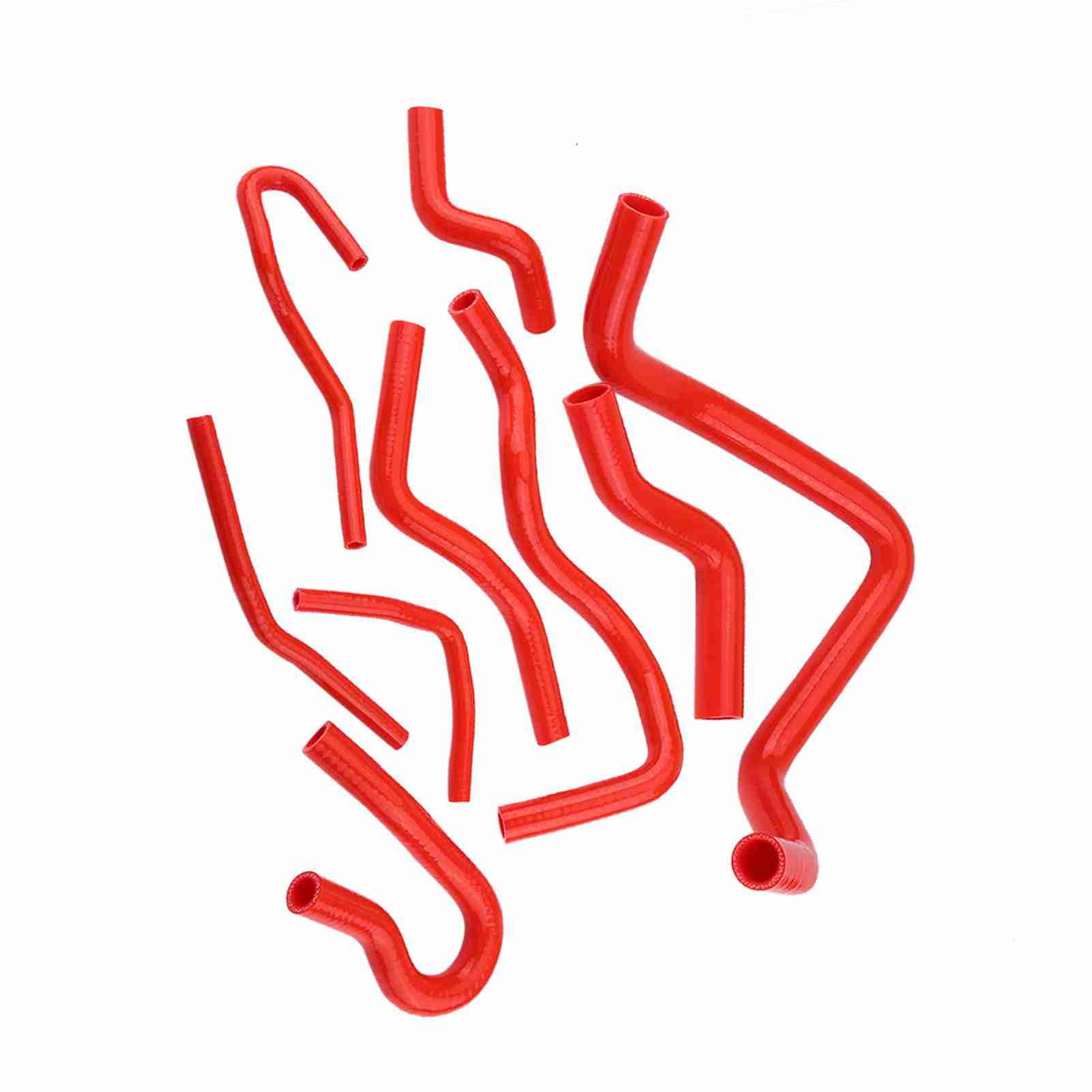 Generic Kit Tubo Flessibile in Silicone da 9 Pezzi Stabilità Fisiologica Resistente All'acqua per D15 D16 SOHC EG/EK 1992-2000 (rosso)