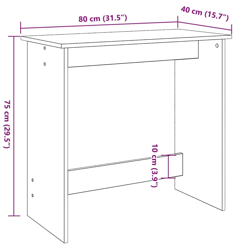 Scrivania Grigio Cemento 80x40x75 cm in Legno Ingegnerizzato | Tavolo compatto e moderno per camera da letto, soggiorno o studio. Ideale come postazione PC o scrittoio.