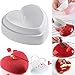 Miotlsy Lot de 2 moules à gâteau en silicone 3D en forme de cœur Lot de 2 moules à gâteau en silicone 3D en forme de cœur
