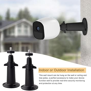Security Camera Wall Mount Bracket, 2 Pack Black