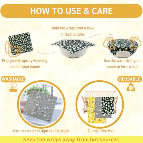 Emballage alimentaire réutilisable cire d'abeille bio et durable
