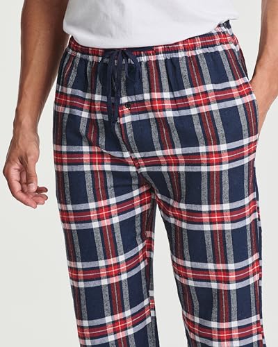 Real Essentials 3 Pack Mens Big & Tall King Size Pajama Pants Cotton Soft Pajamas Men Flannel Bottoms Fleece Buffalo Plaid Pj Lounge Pants Sleepwear Pijamas Hombres Woven - Set 5, 4x Tall4