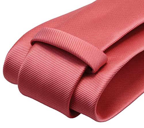 Image of GUSLESON 3.15 inch(8cm) Solid Color Necktie and Pocket Square Cufflinks Sets For Men + Gift Box