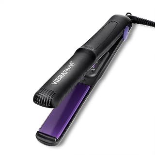 Essential Vibrating Ceramic Tourmaline Ionic Flat Iron 1-inch | Fast, Frizz-Free Ceramic Hair Straightener, Easy, Gentle Glide for Waves, Curls, Smooth Hair, Professional Hair Styling