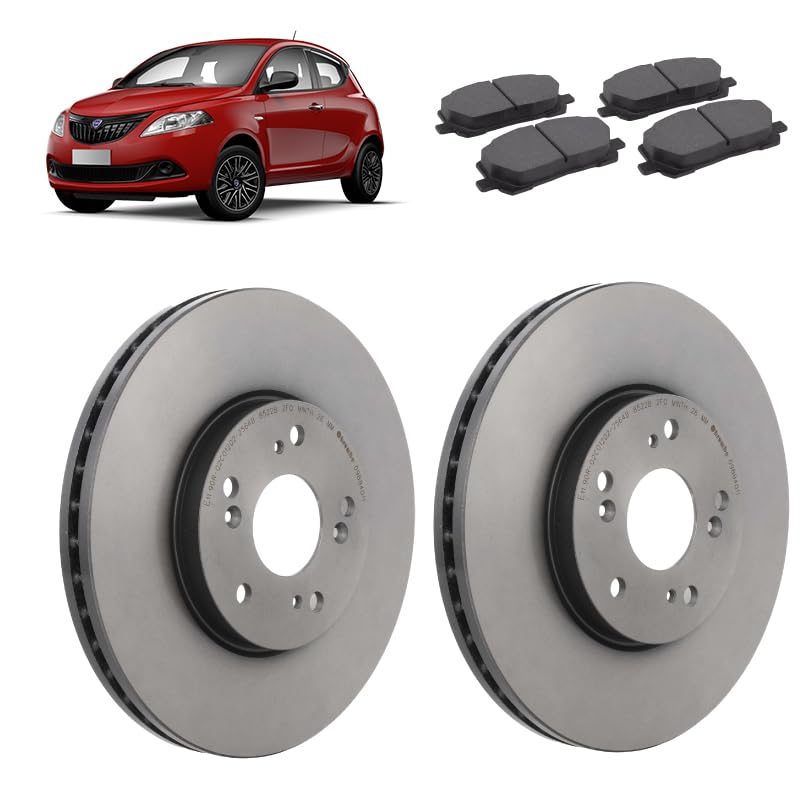 Kit dischi 257mm e pastiglie freno anteriori compatibile con Lancia Ypsilon 312_ 2012+
