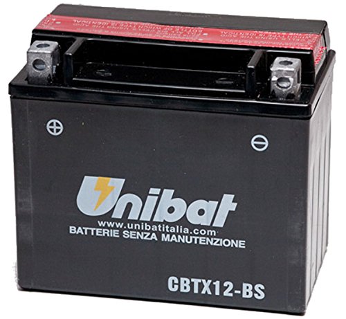 MIM Distribution Batería Unibat YTX12-BS Kymco Xciting I (T71010) 250 2006-2008 12 V 10 Ah con ácido para Kymco-Xciting 250 desde 2006 hasta 2008