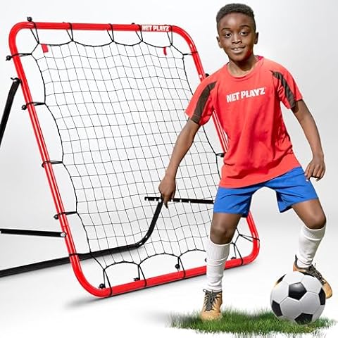 Soccer Rebounder Kickback Football Rebound Net (Adjustable Angle) Portable Easy Setup Cover