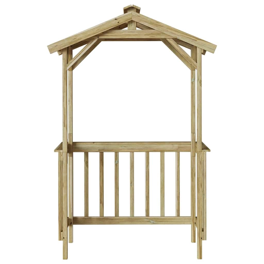 Schronisko na grilla, 133,5 x 63 x 200 cm, z impregnowanego drewna sosnowego, minimalistyczna budka na świeżym powietrzu z nowoczesnym wzornictwem, do ogrodu lub tarasu, praktyczna przestrzeń do