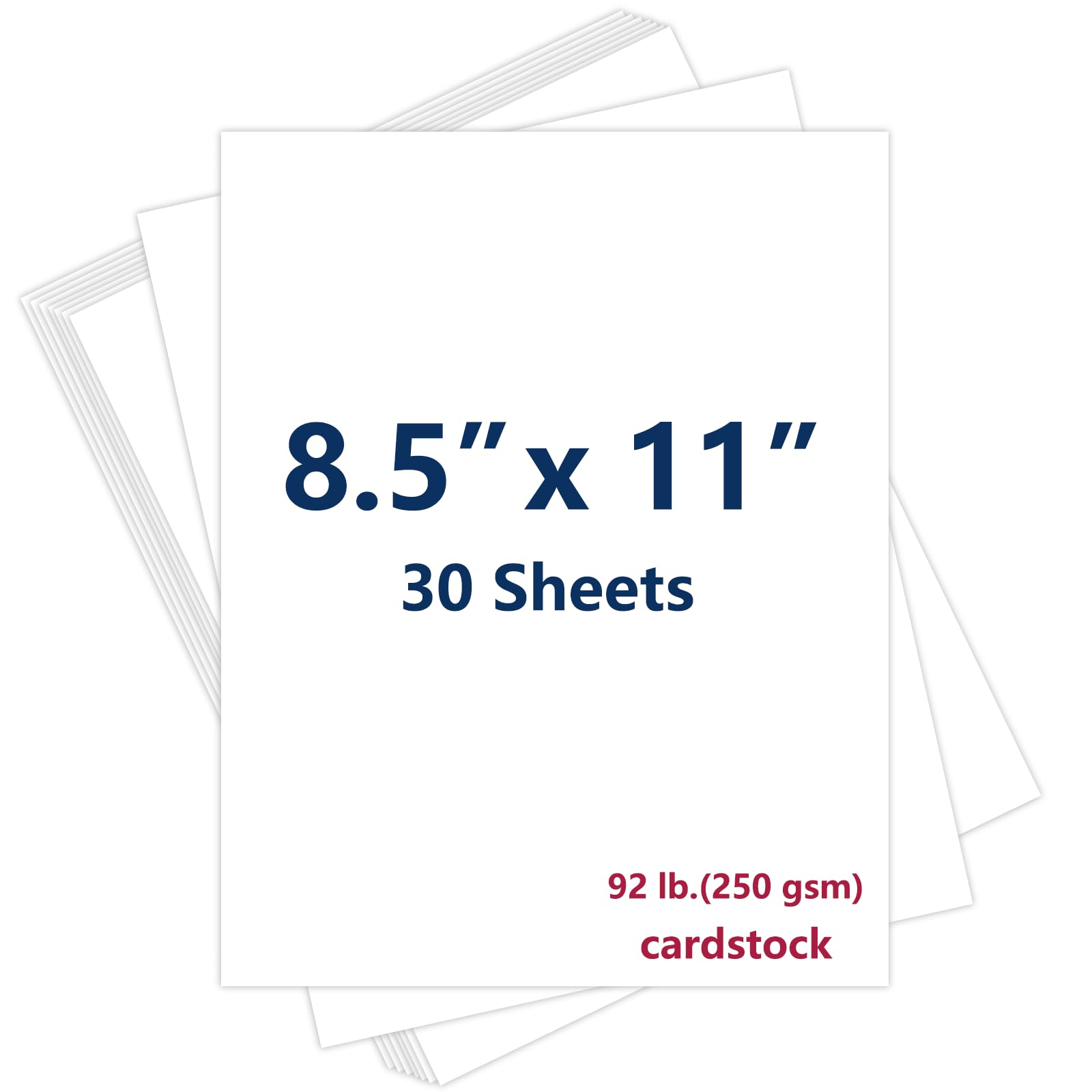Cimlaga Cardstock Paper 8.5 x 11 White Cardstock, 92lb/250gsm Thick Cardstock, Card Stock Printer Paper for Invitations, Card Making, Scrapbooking(30 Sheets)