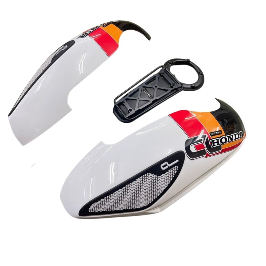 ホンダCL250/CL500用タンクカバー(シルバー＋黒ライン)
