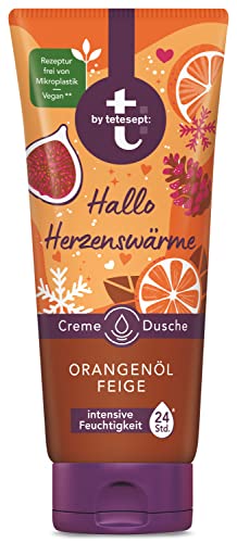 t: by tetesept Creme-Dusche Hallo Herzenswärme - Duschgel mit winterlicher Duftkomposition, Orangenöl und Feige - Pflegedusche vegan - 1 x 200 ml Cover