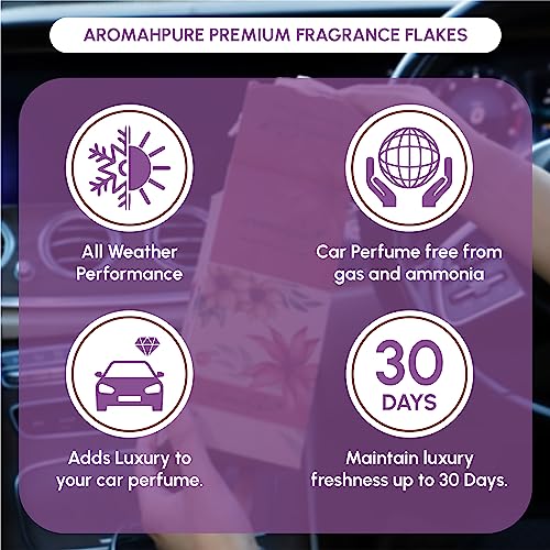 Image of Aromahpure Premium Car Perfume Fragrance Flakes - Fairy Land, Luxury Car Air Freshener made Organically with Essential Oil, Grains, and Flakes - 50 Gms, fragrant for 30 days, IFRA certified