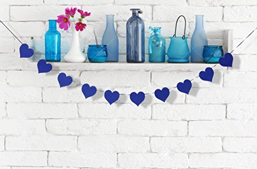 280CM Festone Feltro CUORE MODELLO STRISCIONE