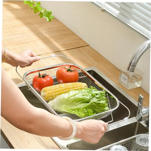 Colador de acero inoxidable para fregadero con diseño versátil miniatura 3