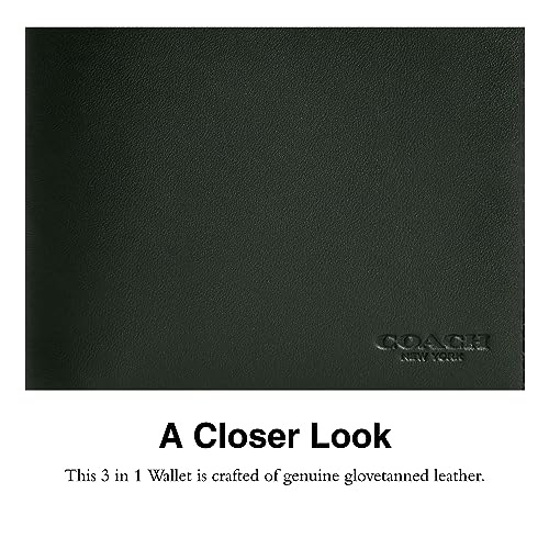 Coach 3 in 1 Wallet in Burnished Leather, Amazon Green4