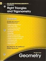 Right Triangles and Trigonometry, Chapter 8, Geometry, All-in-One Teaching Resources 0133689093 Book Cover