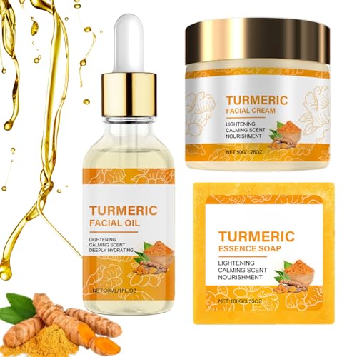 3PCS Turmeric Skincare Set for Glowing Skin- Face Skin Care Sets ...
