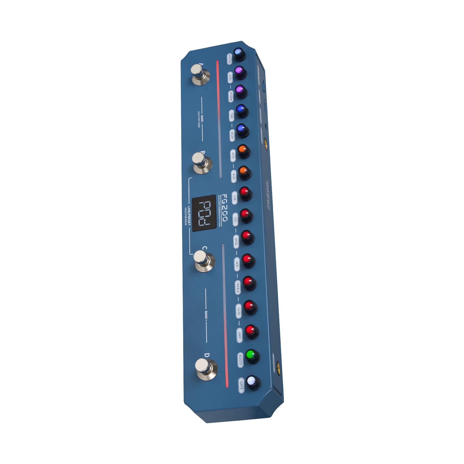 Pedaliera Multieffetti per Chitarra Elettrica con 52 Modelli AMP e 16 Simulazioni CAB - Strumento Completo per Musicisti con 7 Moduli Effetti e 40 Preset, Supporto APP e OTG