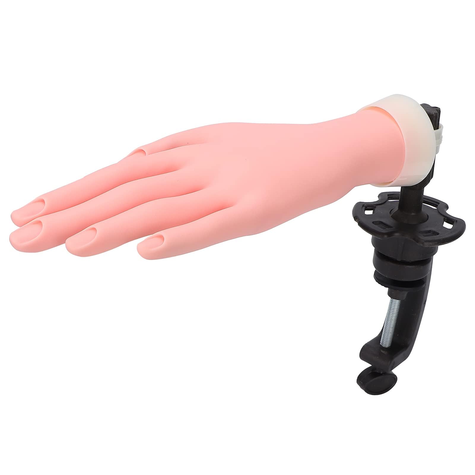 TERRIFI Practice Hands, Nail Practice Training Bendable Practice Hand, with Bracket, Soft Resuable Fake Hand for Nail Practice Mannequin Hand for Nail Display Nail Beginners