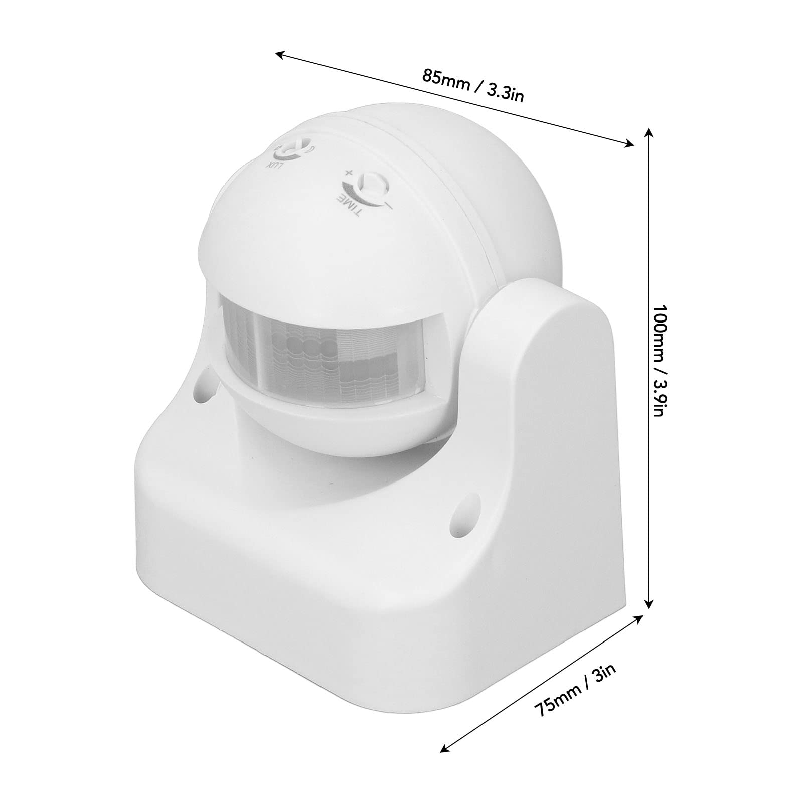 Motion Sensor Detector Switch Infrared Mention 240V Dustproof Outside Water Resistant Ac110 240V Infrared (White)
