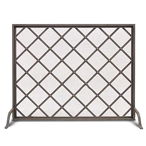 SOVORM Parascintille Piatto a Pannello Singolo per Caminetto/Stufe/Griglie, Parascintille Nero Parascintille con Griglia Fine in Ferro, 100×26×80CM The New