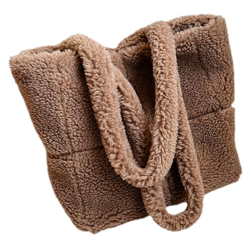 Sac fourre-tout bandoulière en peluche pour femme idéal pour vos courses de week-end