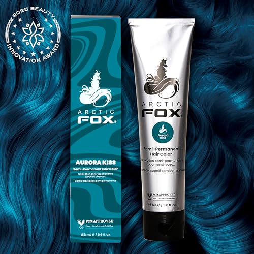 Image of Arctic Fox Semi Permanent Hair Dye Aurora Kiss Blue 2x5.6 oz
