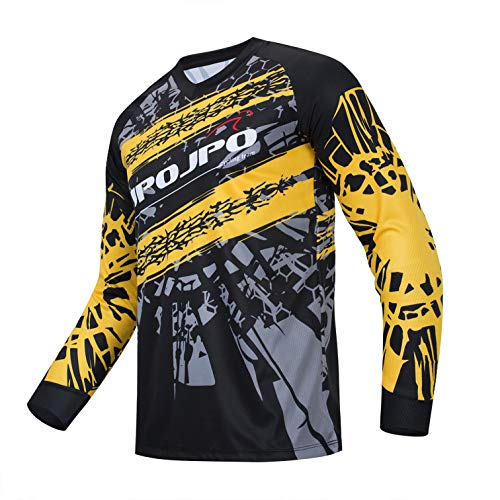 WeimoMonkey Cycling Jersey Men Long Sleeve MTB T-Shirt Mountain Bike Motocross Jersey