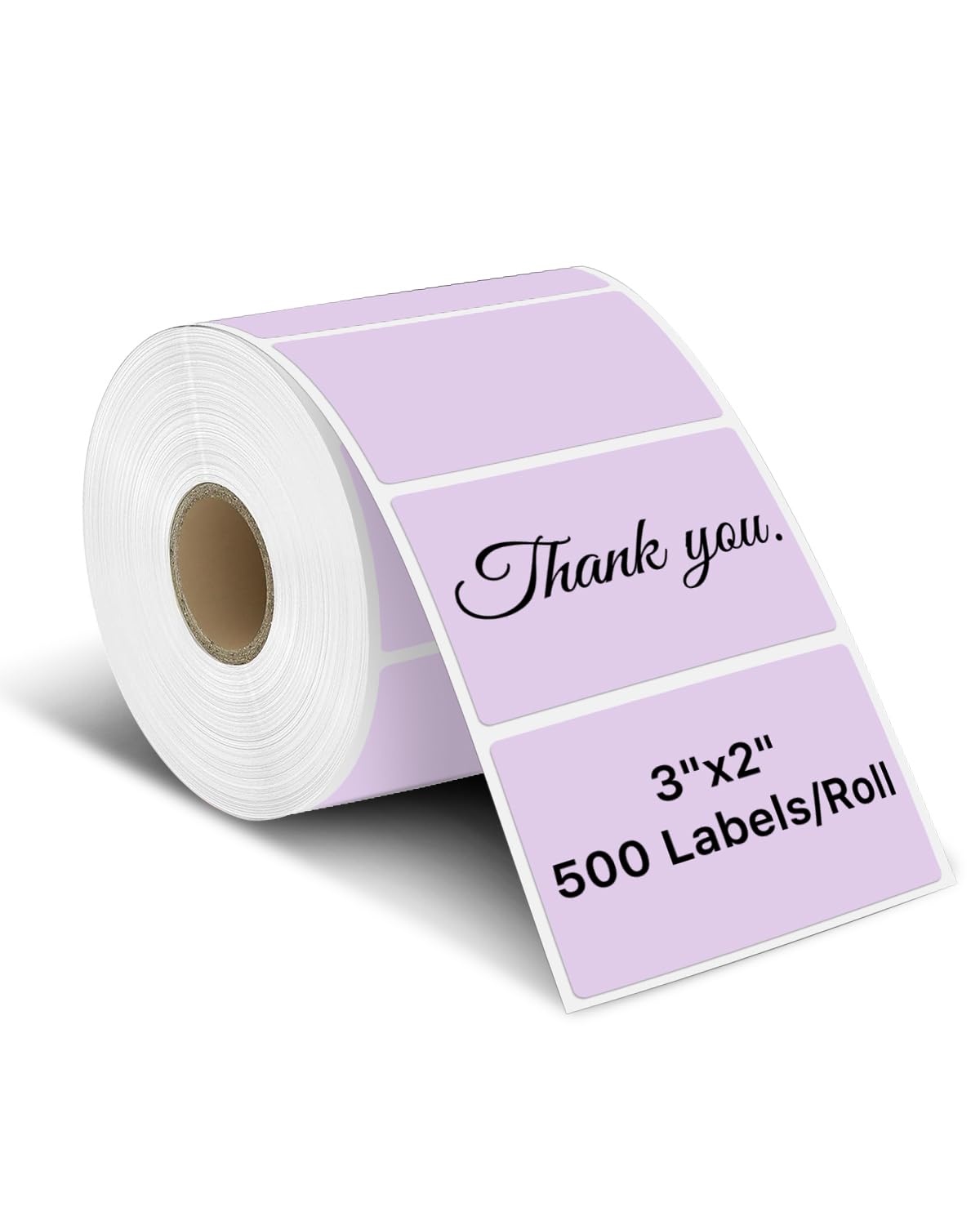 iEager 3" x 2" Thermal Labels, Rectangle Thermal Printer Stickers, Self-Adhesive Durable Sticker with Perforation Line, 500 Labels/Roll, Purple