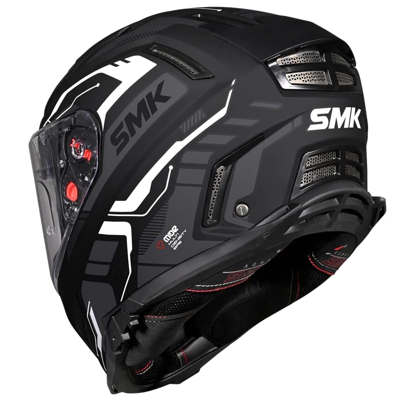 Image of SMK Agnar TEKTRON Full Face Dual Visor Helmet, ISI, DOT & ECE 22.06 Certified, Pinlock 30 Insert