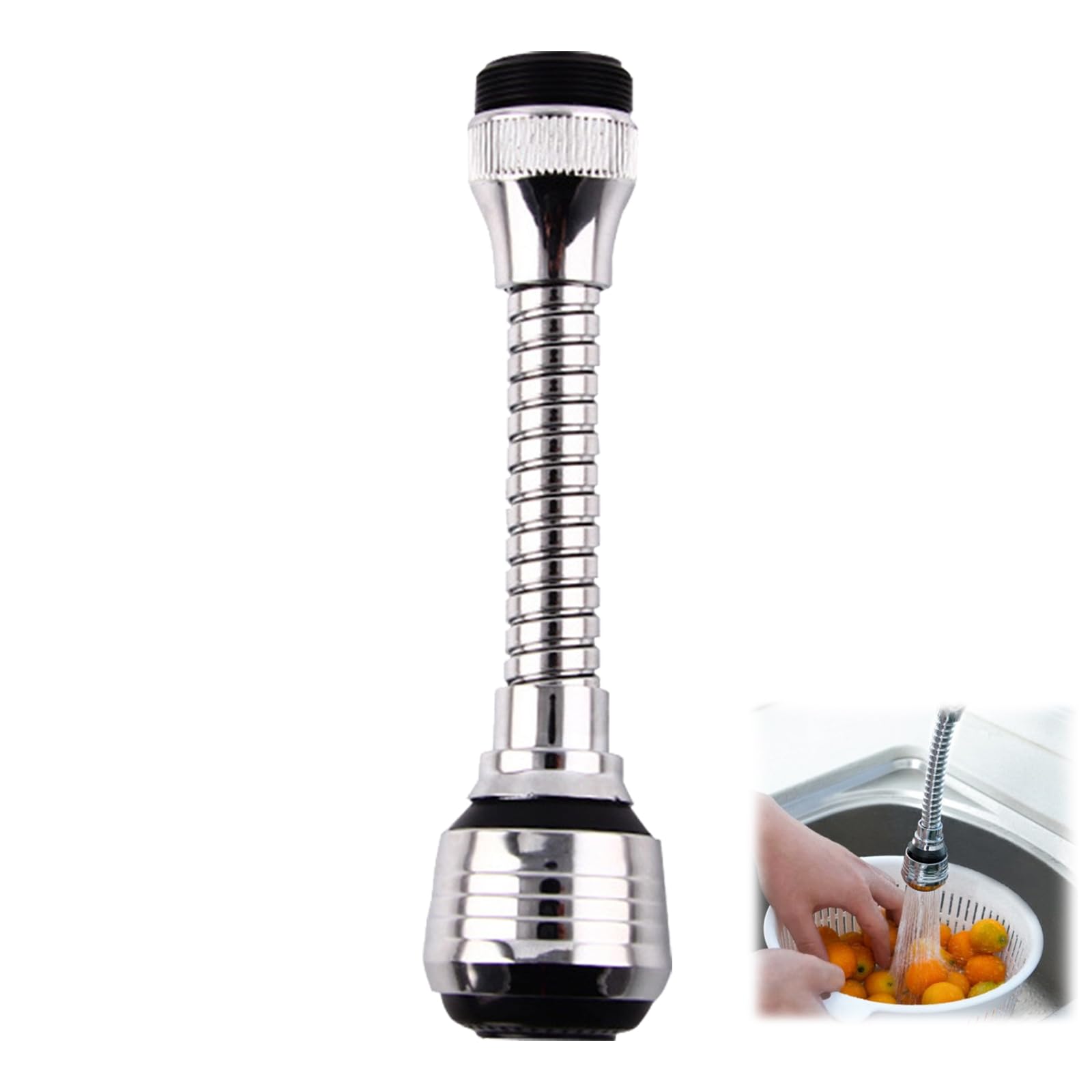 Aireador Flexible de Grifo,Boquilla de Grifo con Tubo de Extensión,Extensor de Aireador de Grifo,Manguera Aereador,cabezal Giratorio de 360 Grados,para Regulador de Chorro Cocina,Baño